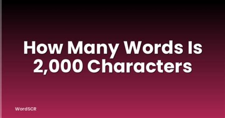 How many words is 2000 characters