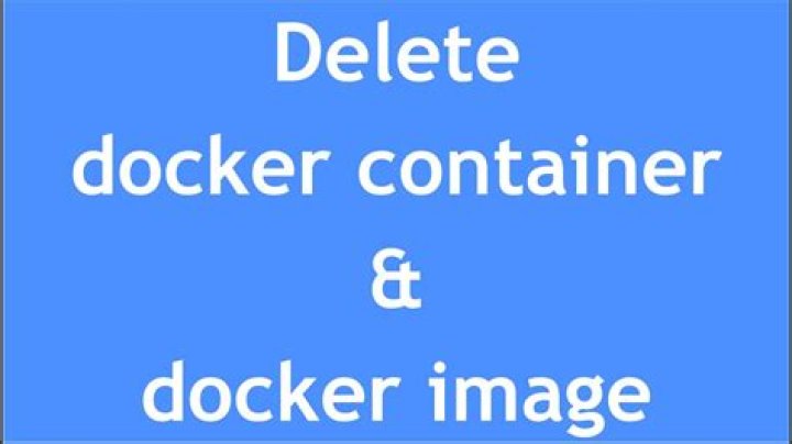 How to delete docker container