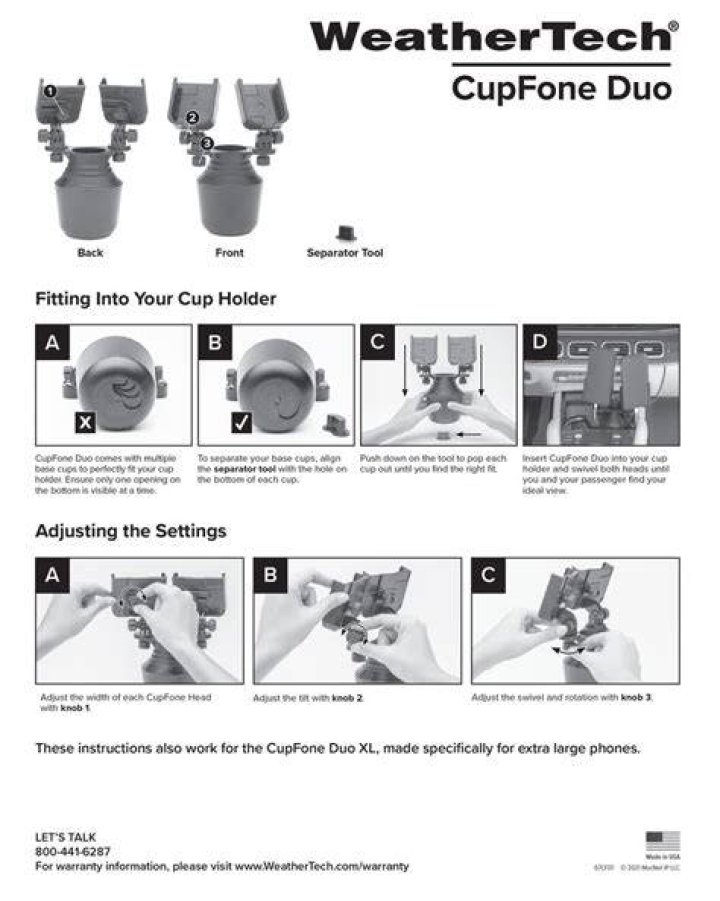 How to install weathertech cupfone