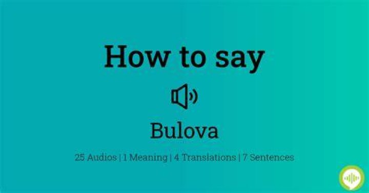 How to pronounce bulova