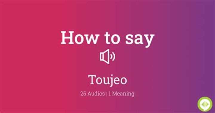 How to pronounce toujeo