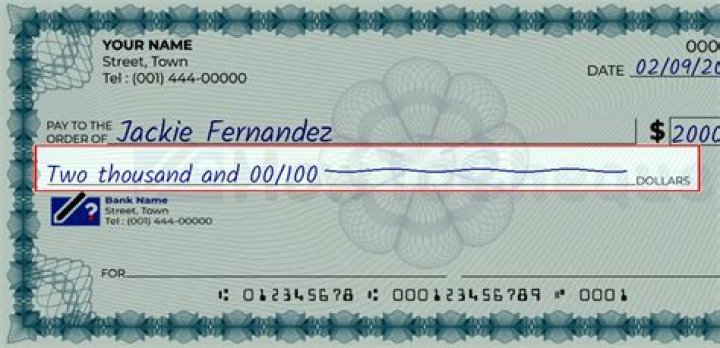 How to write 2000 on a check