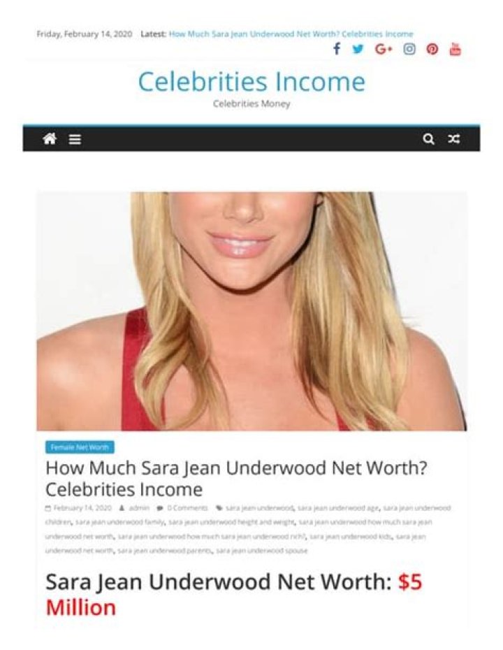 Sara Jean Underwood Net Worth, Income, Salary, Earnings, Biography