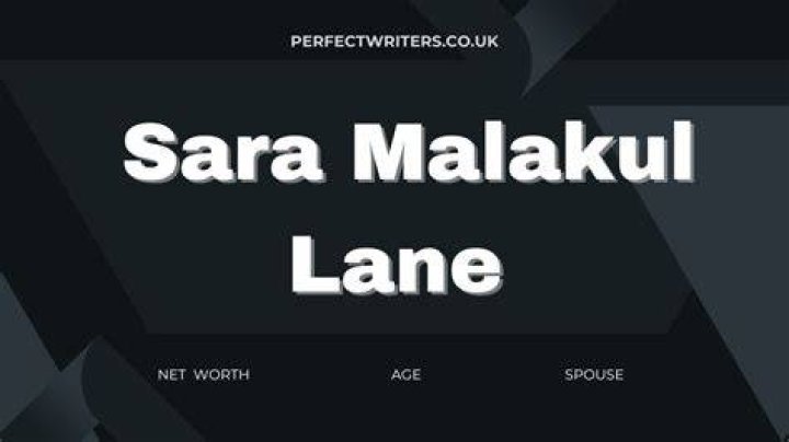 Sara Malakul Lane | Bio, Age, Net Worth, Relationship, Career