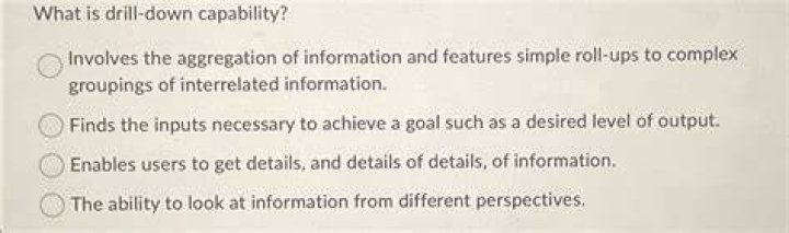 What is drill down capability