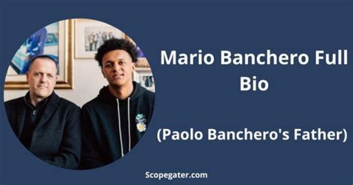 Who Is Paolo Banchero Father Mario Banchero?